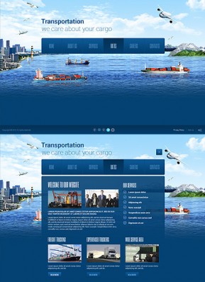 Transportation Paralax HTML5 template ID: 300111756
