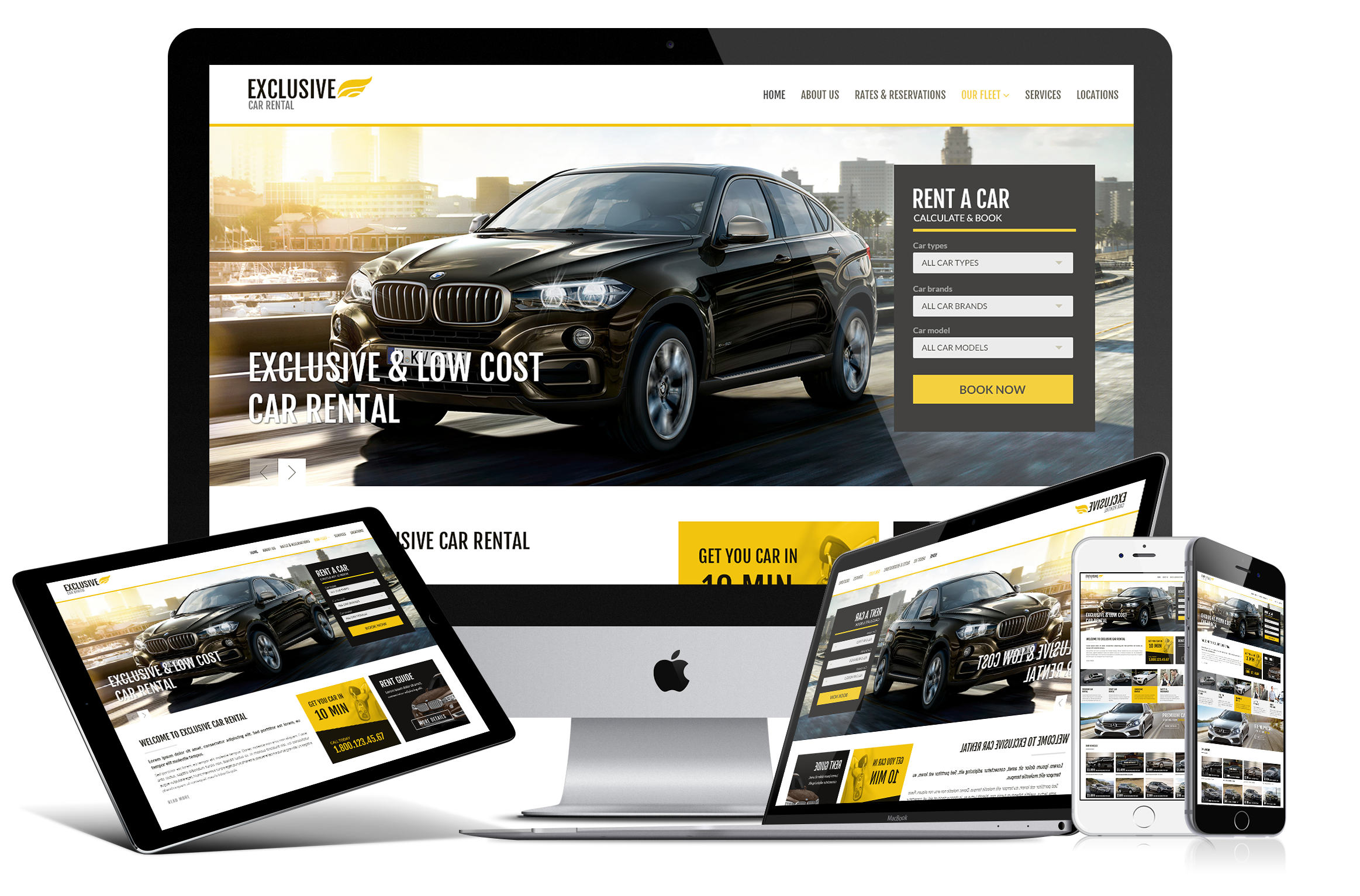 rent a car bootstrap template