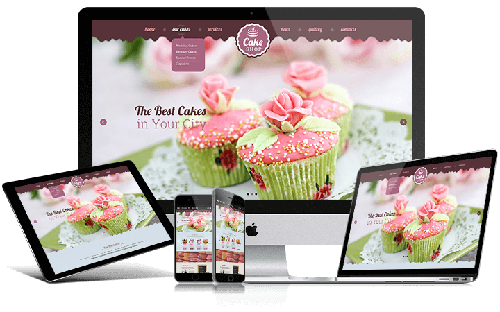 Cake Shop Bootstrap website template
