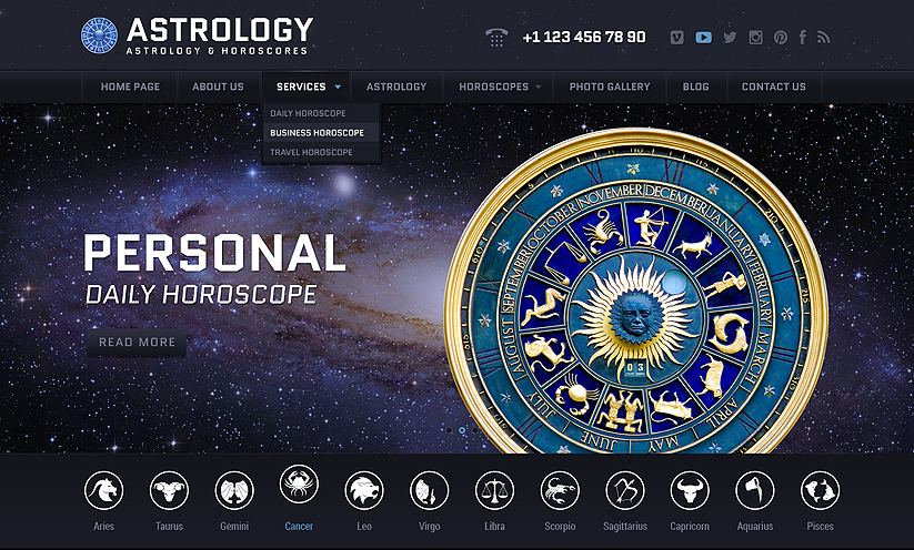 Astrology Wordpress Template ID 300111843 From Bootstrap template