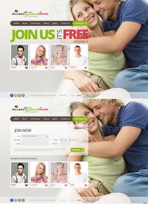 Dating Agency HTML5 template ID: 300111671
