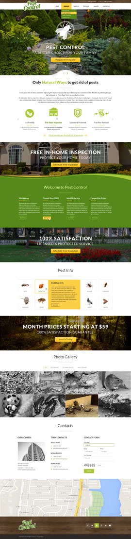 Pest Control HTML Bootstrap template ID: 300111861